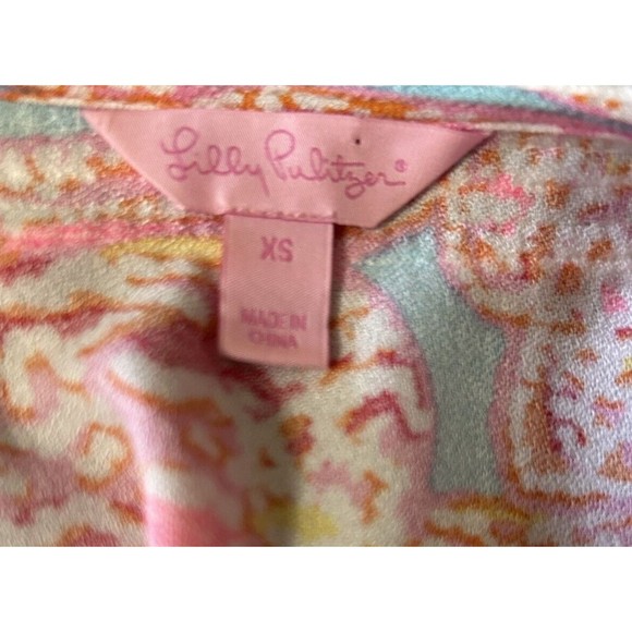 Lilly Pulitzer Harlow Tunic Dress in Breakwater Tini Bikini Rayon Size XS - Picture 8 of 9